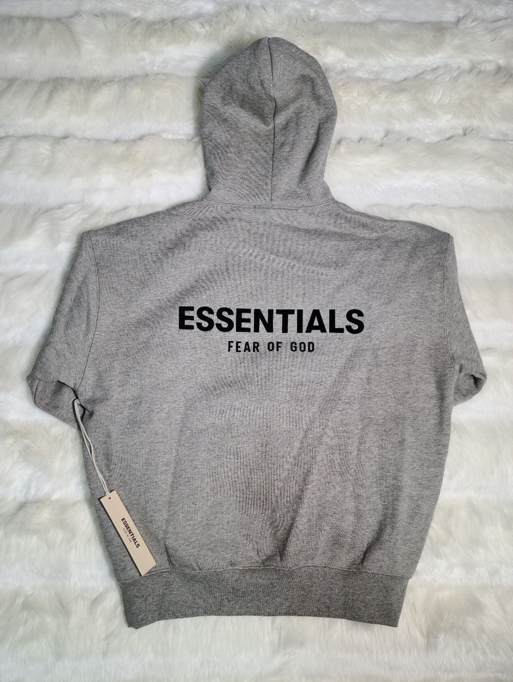 Fear of God Essentials Hoodie Pullover Dark Oatmeal Men XX-Small NEW - Picture 2 of 4
